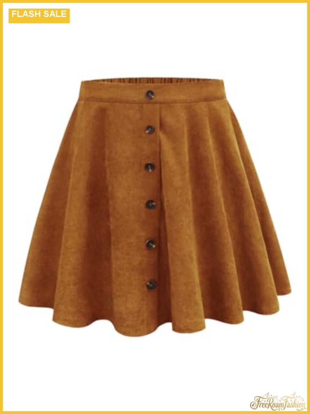 Plus Size Corduroy Mini Skirt A-Line High Waist Fall Winter
